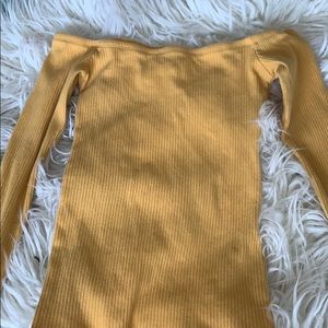 Yellow off shoulder top